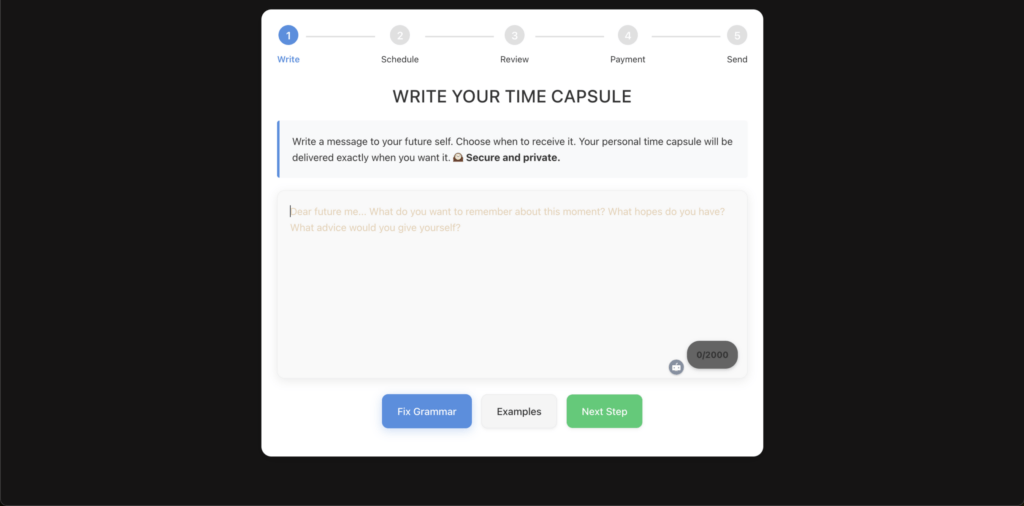 Text capsule form